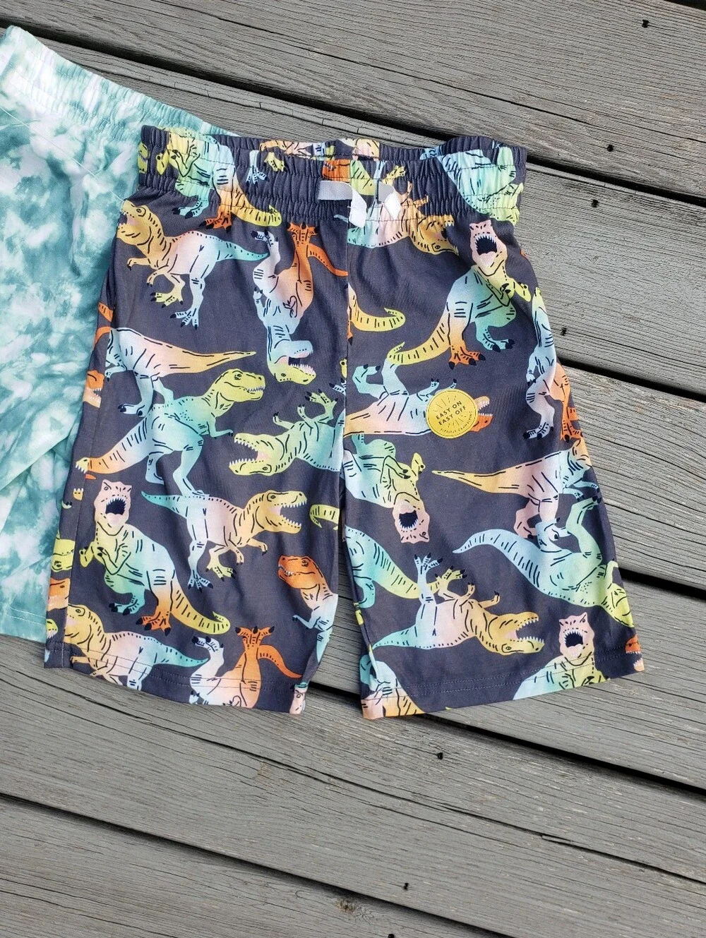 Cat & Jack Dinosaur & Tie-Dye Shorts Size Medium 8 - 10